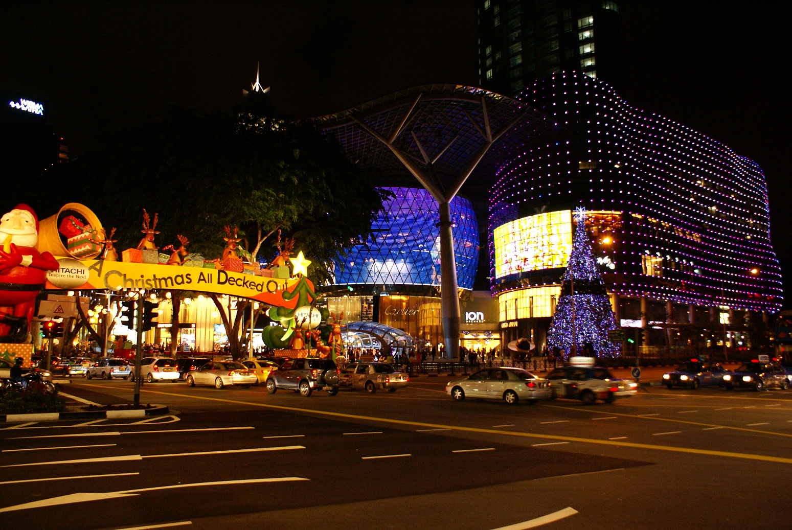 Ion Orchard, above Singapore's Orchard MRT